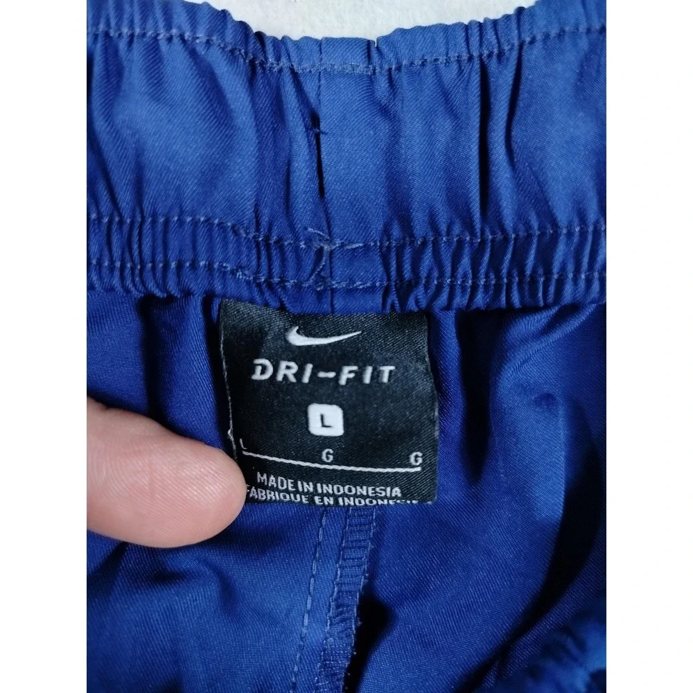 Nike Track Pants Mens Large Blue Dri-FIT Woven Elastic Waist Pockets‎ Athletic